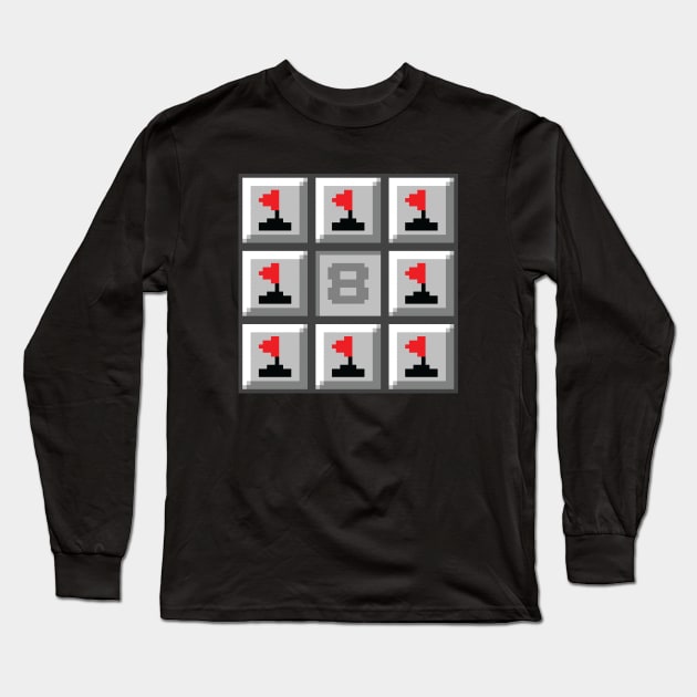 Minesweeper Red Flags Long Sleeve T-Shirt by inotyler